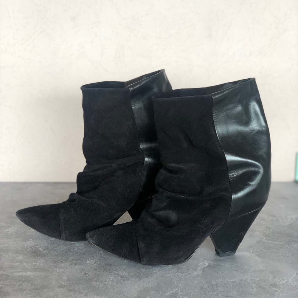 LUXURY TAG: Isabel Marant Andrew Suede and Leather Ankle Boots